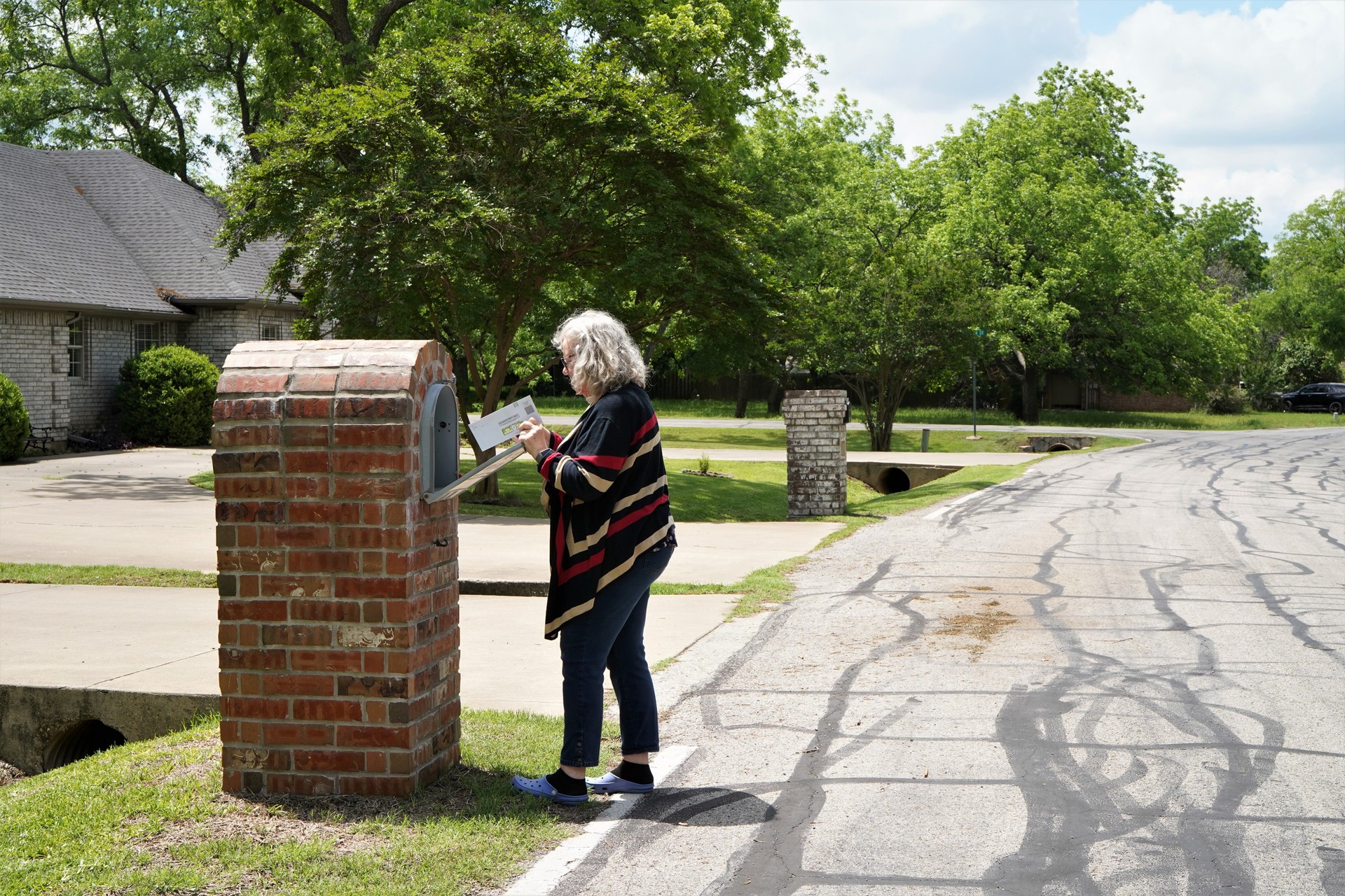 Senior Woman Checking Mailbox, Copy Space